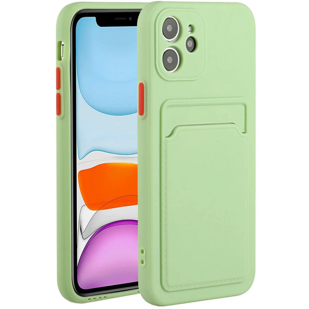 WOOZE Card Slot silikon case karta držačem iPhone 11 Pro Max svijetlo zelena
