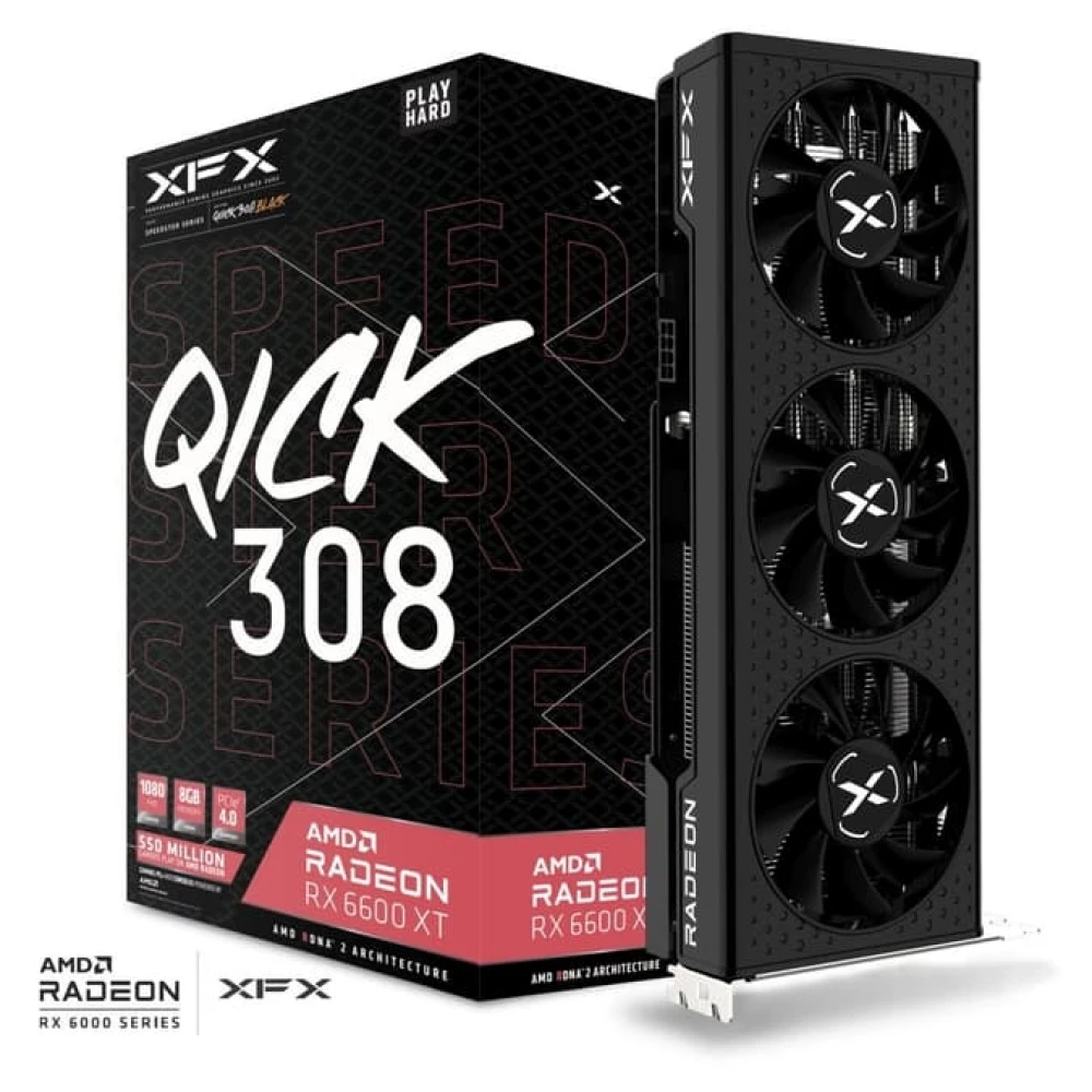 XFX Radeon RX 6600 XT 8GB GDDR6 Speedster QICK 308 PCIE - iPoncomp.com
