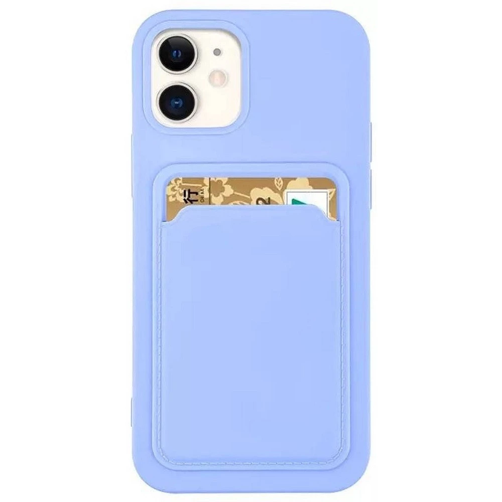 WOOZE Card Slot silicone case card with holder Samsung Galaxy A50/A50s/A30s azure