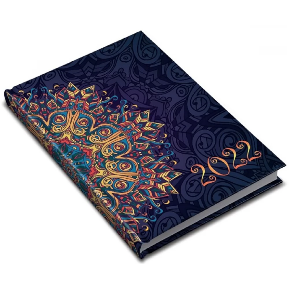 REALSYSTEM 2022-es 2-Day 5441-64 mandala B6 kétnapos beosztású zsebnaptár