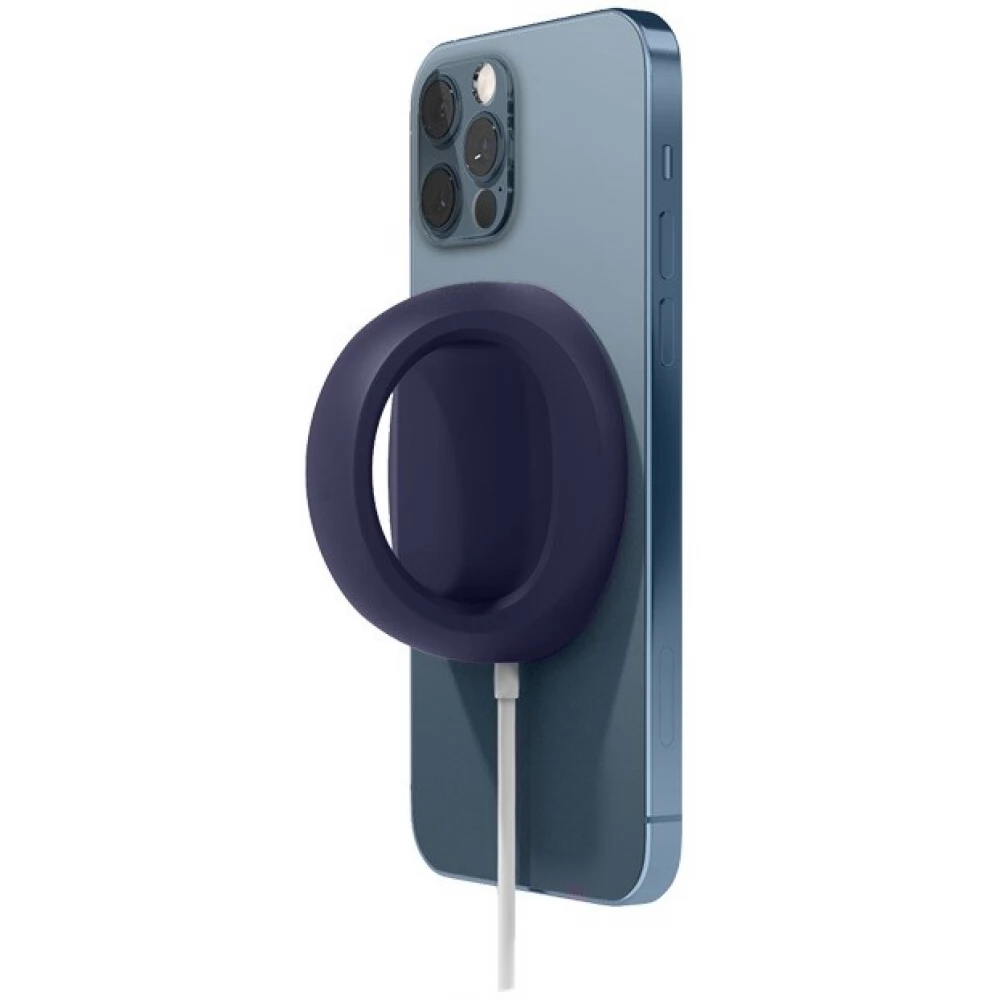 WOOZE Handrail Magsafe Silizium desktop Halter funkiós ujjtámasz Navy blau