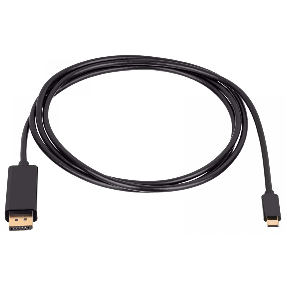 AKYGA USB 2.0 Type C DisplayPort Transformator Schwarz 1.8m AK-AV-16