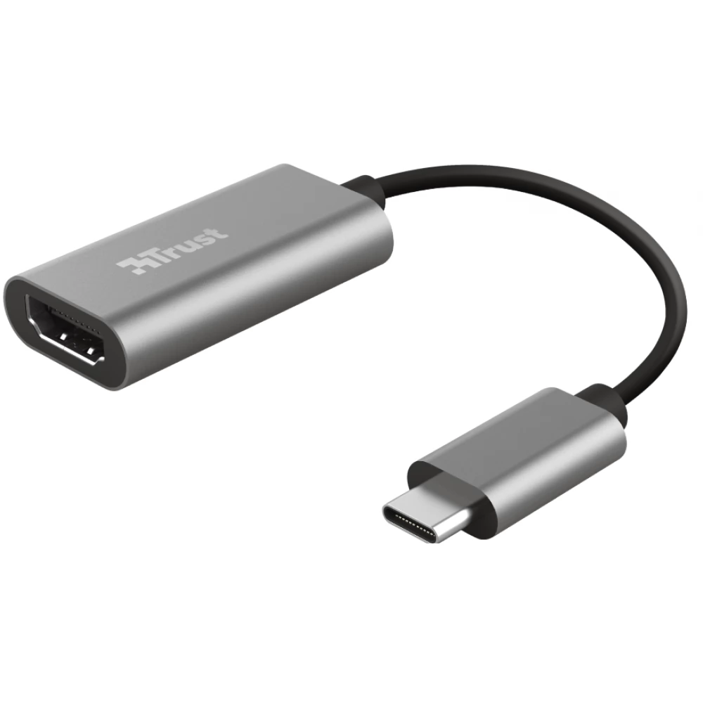 TRUST USB 2.0 Type C HDMI Converter Silver-Black 2m 23774