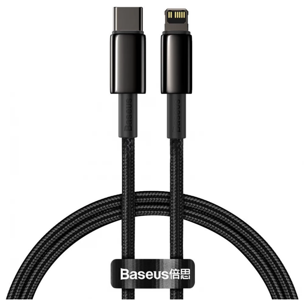 BASEUS USB 2.0 Type C Lightning Töltő/adat Black 1m CATLWJ-01