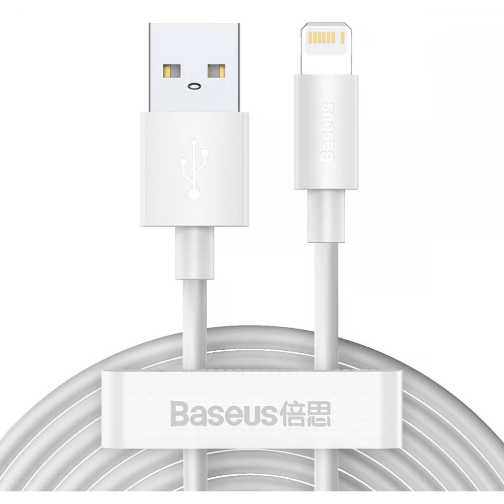 BASEUS USB Lightning Punjač/podaci Bijela 1.5m TZCALZJ-02