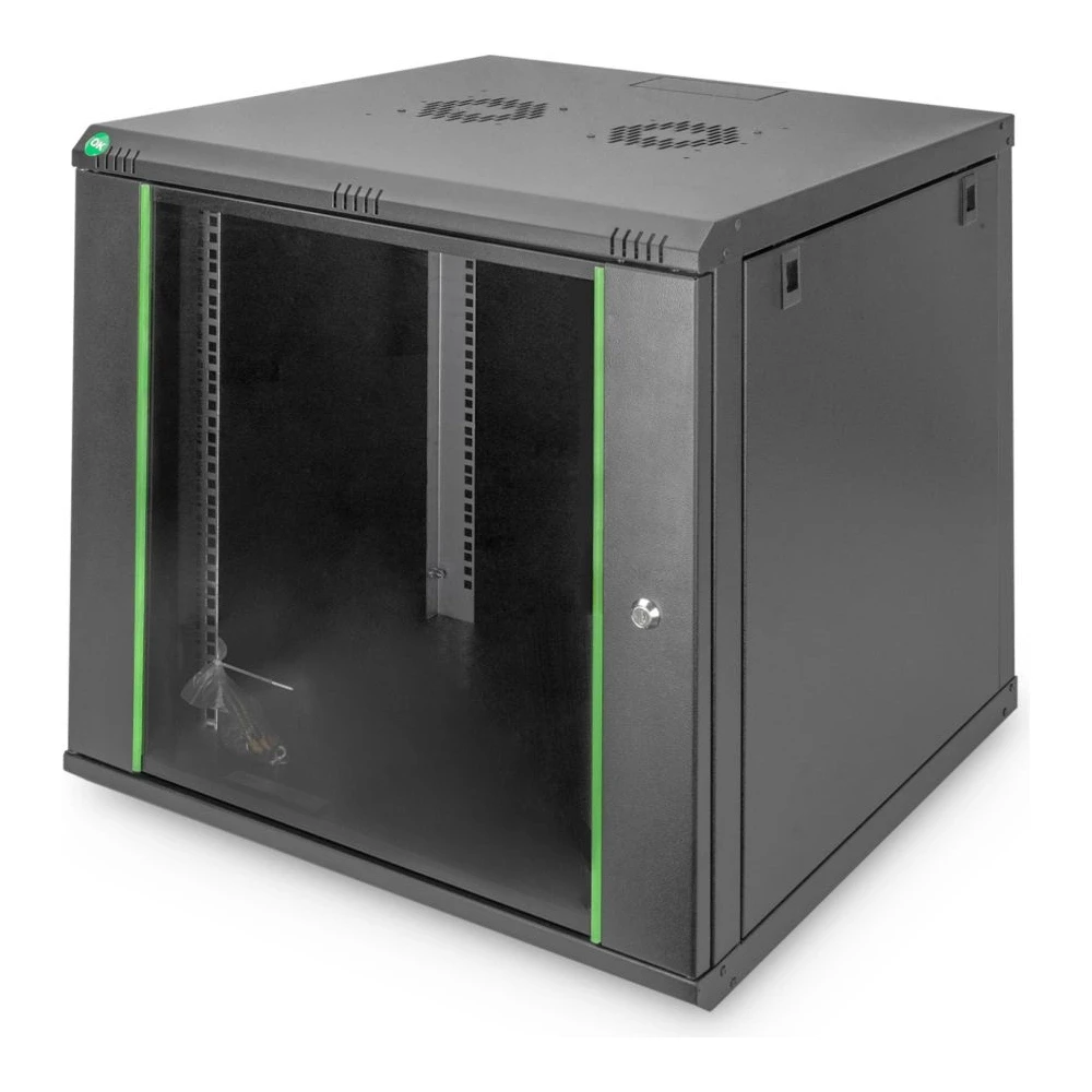 DIGITUS 12U Professional Wall Mounting Cabinet 600x600 black DN-19 12U-6/6-EC-SW
