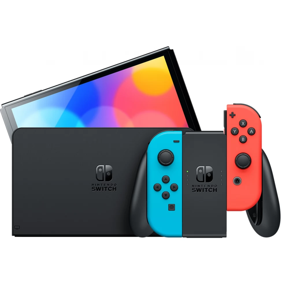 Nintendo Switch 本体 青/赤 + Splatoon 3 Nintendo Switch OLED Handheld - Splatoon 3 Edition With