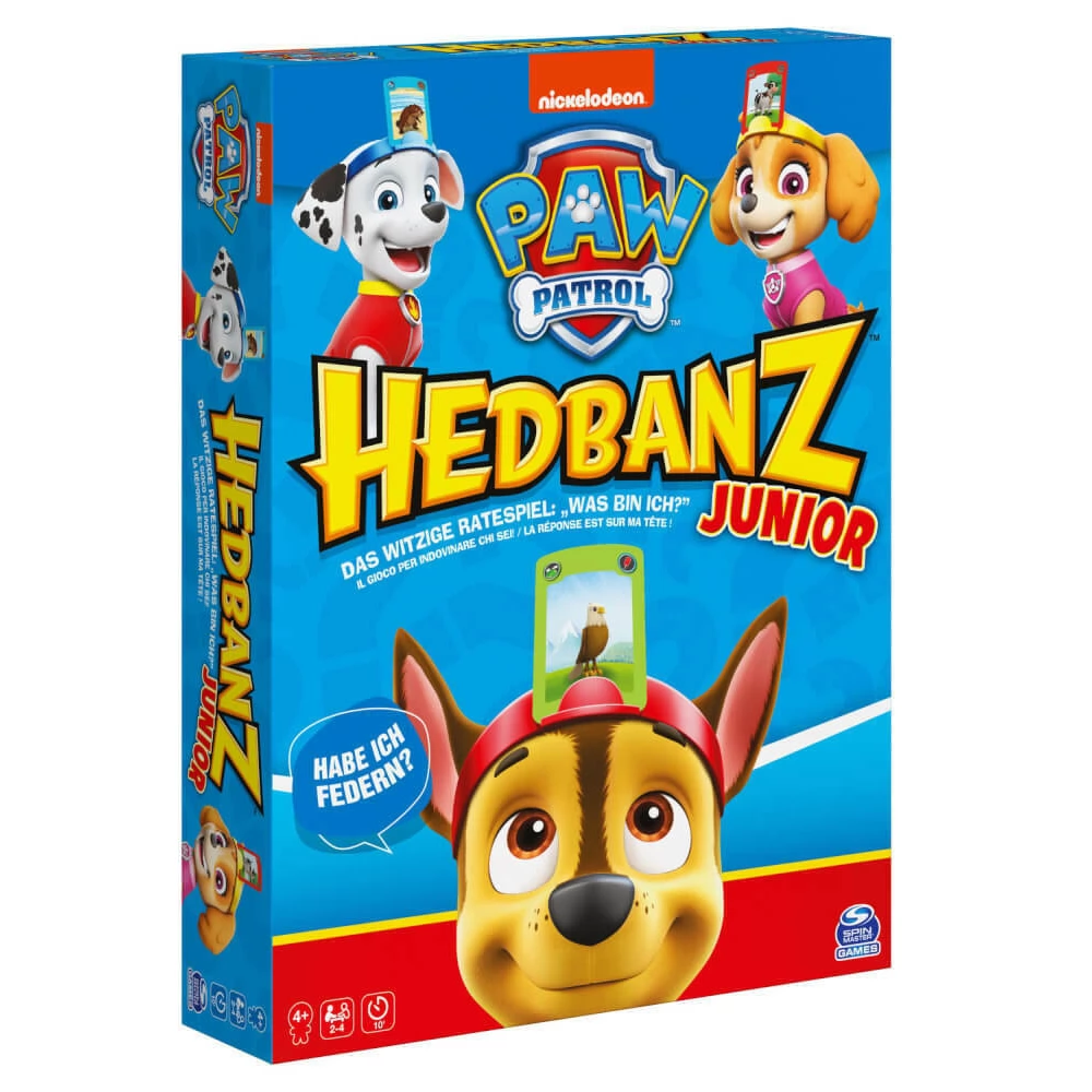 SPIN MASTER Hedbanz Junior Mancs őrjárat társasjáték NÉMET nyelvű