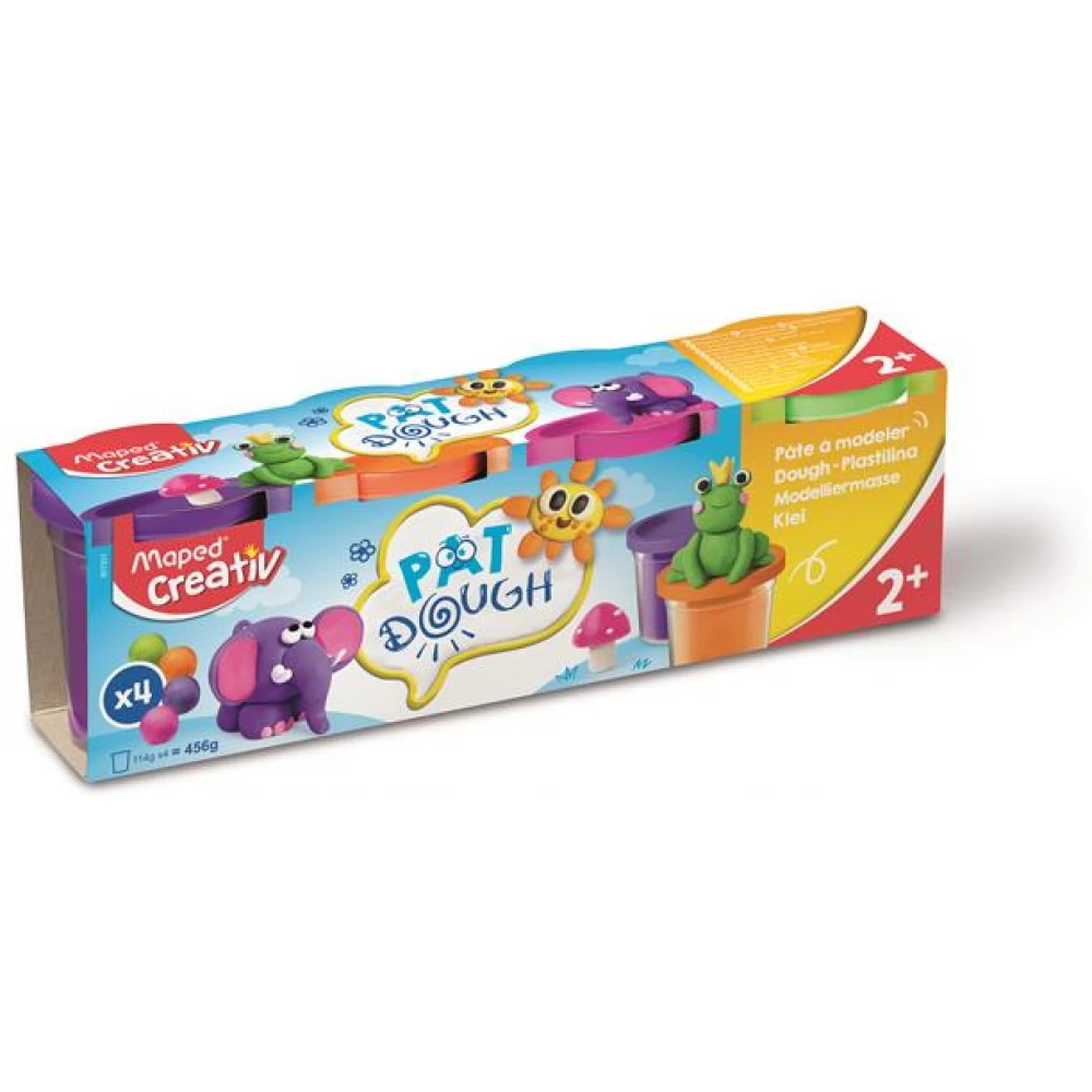 MAPED CREATIV Pat Dough Plasticine stock air drying 4x 114 g mixed colors