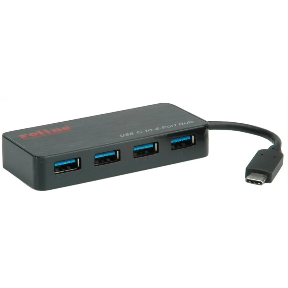 ROLINE USB 3.2 Gen 1 Hub 4 Ports Type C connection cable with Power Supply
