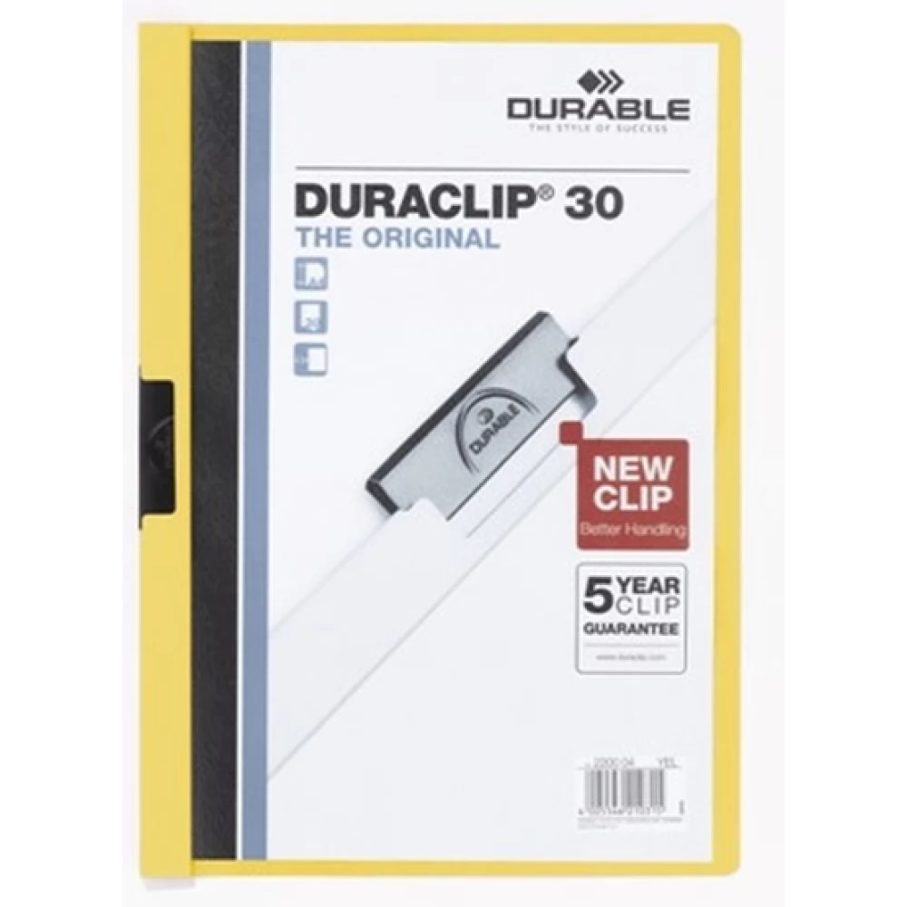 DURABLE 2200-04 self-binder klipes A4 DURACLIP® 30 yellow
