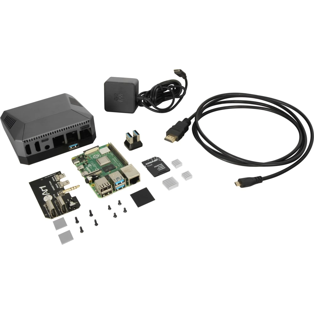 RASPBERRY PI 4 Starter Kit 4GB + 32GB MicroSD + NOOBS gray-black