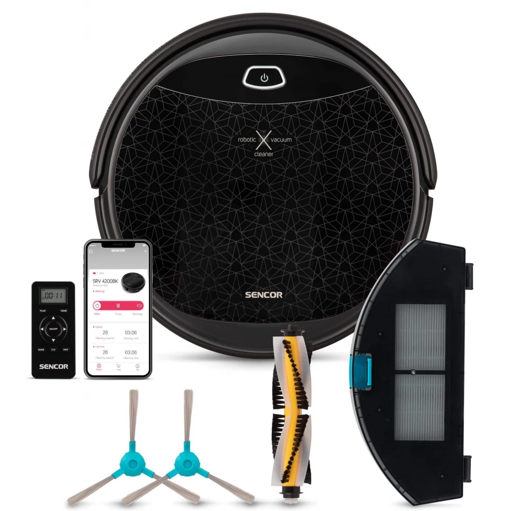 Sencore Vb200 SENCOR SRV 4200BK robot Vacuum Cleaner black - iPoncomp.com