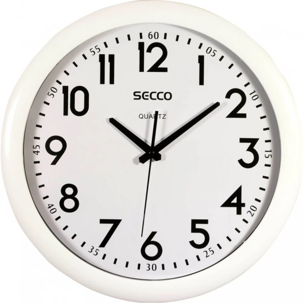 SECCO S TS6007-77 Battery wall clock 39.5 cm white - iPoncomp.com