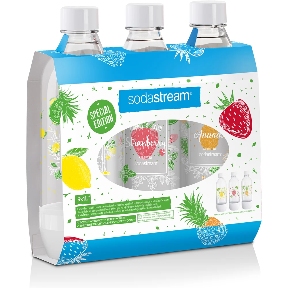 SODASTREAM Trio Jet Fruits Flasche 3 X 1 L dachte