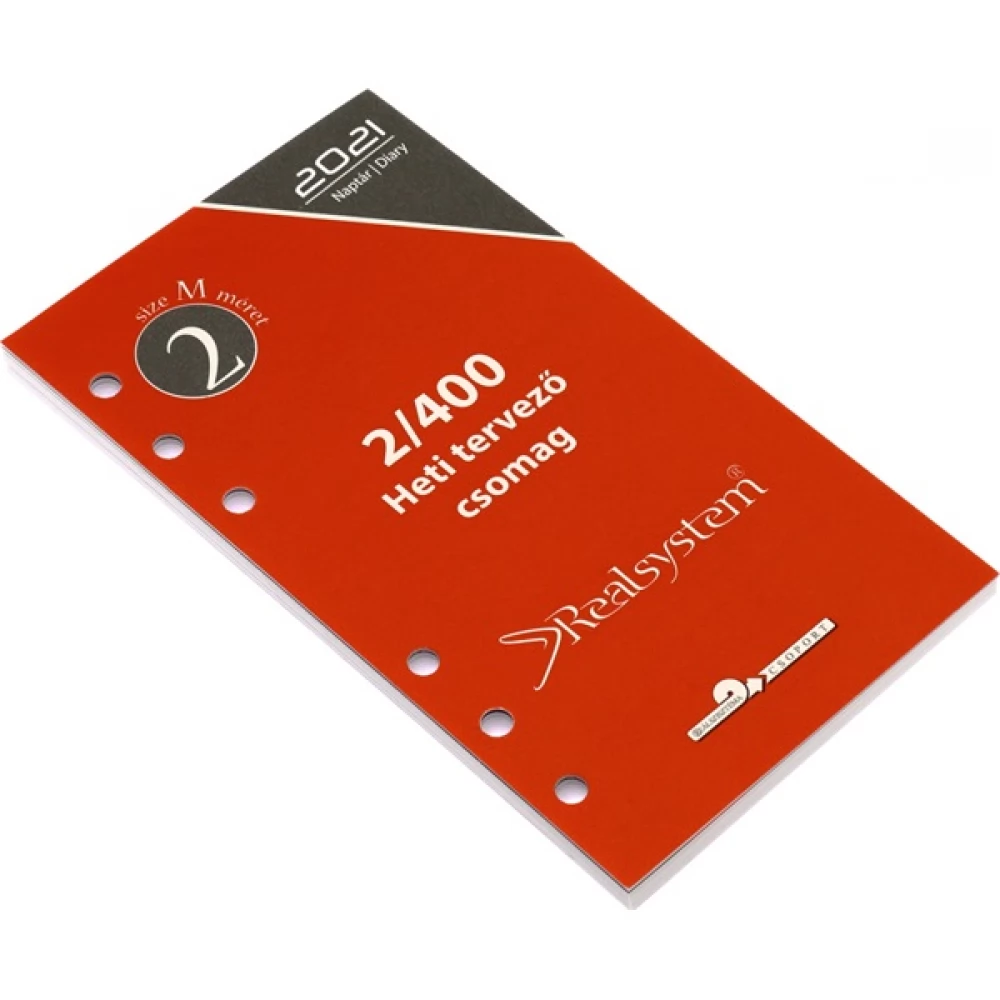 REALSYSTEM 2022-es 2/400 years weekly beosztású ringed calendar accessory