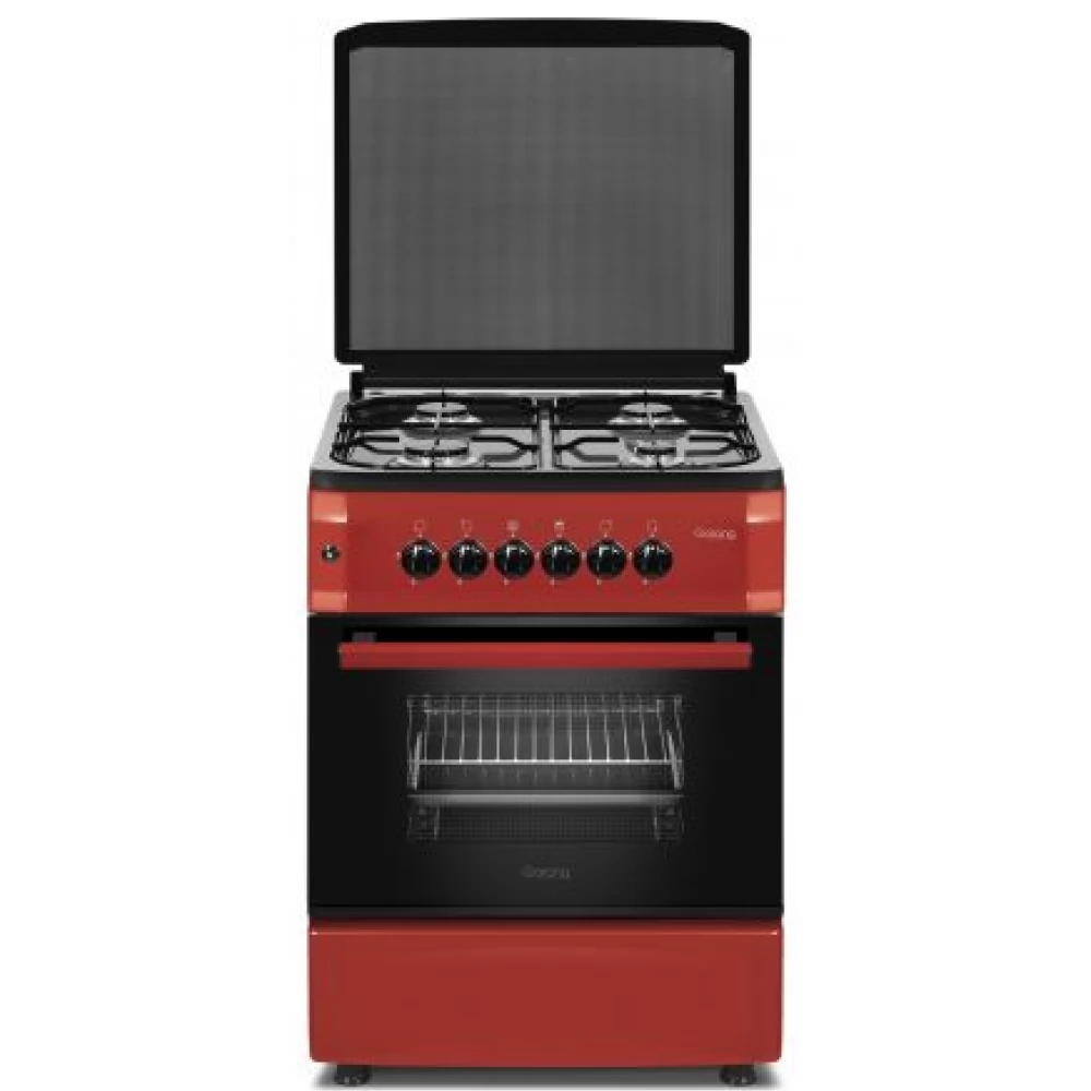 NOVACOOK F5S40G2 INX Tűzhely gázos A 57 l piros