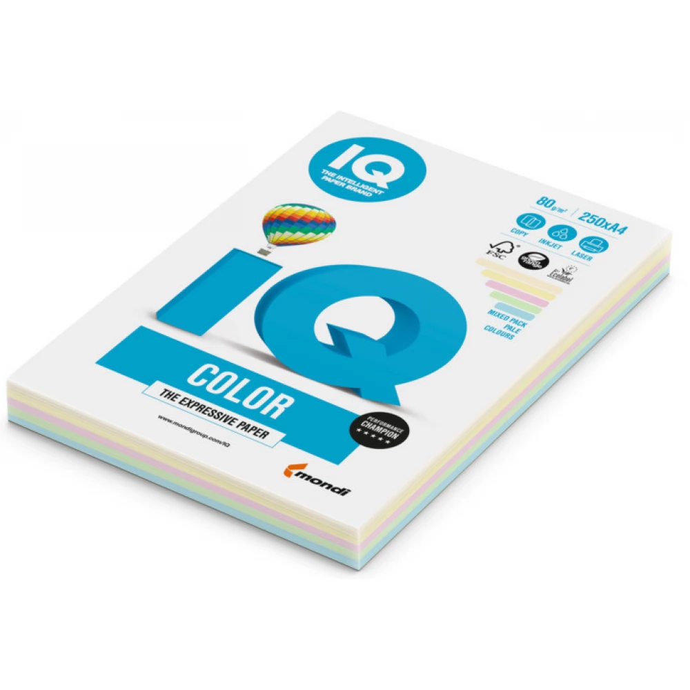 IQ MIX-PACK Color A4 80g în materialul său nuanțat hartie de copiat pastel 250 lap