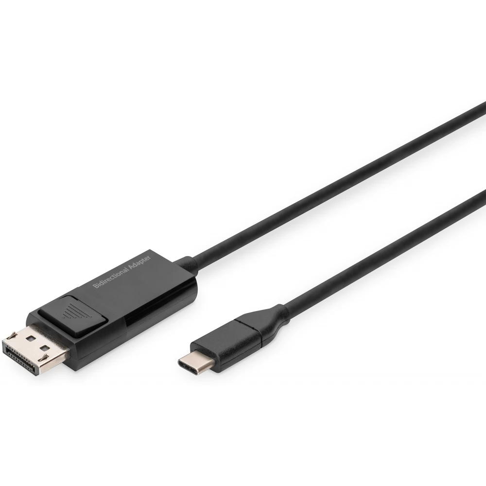 DIGITUS USB 2.0 Type C DisplayPort Transformator Schwarz 2m AK-300334-020-S