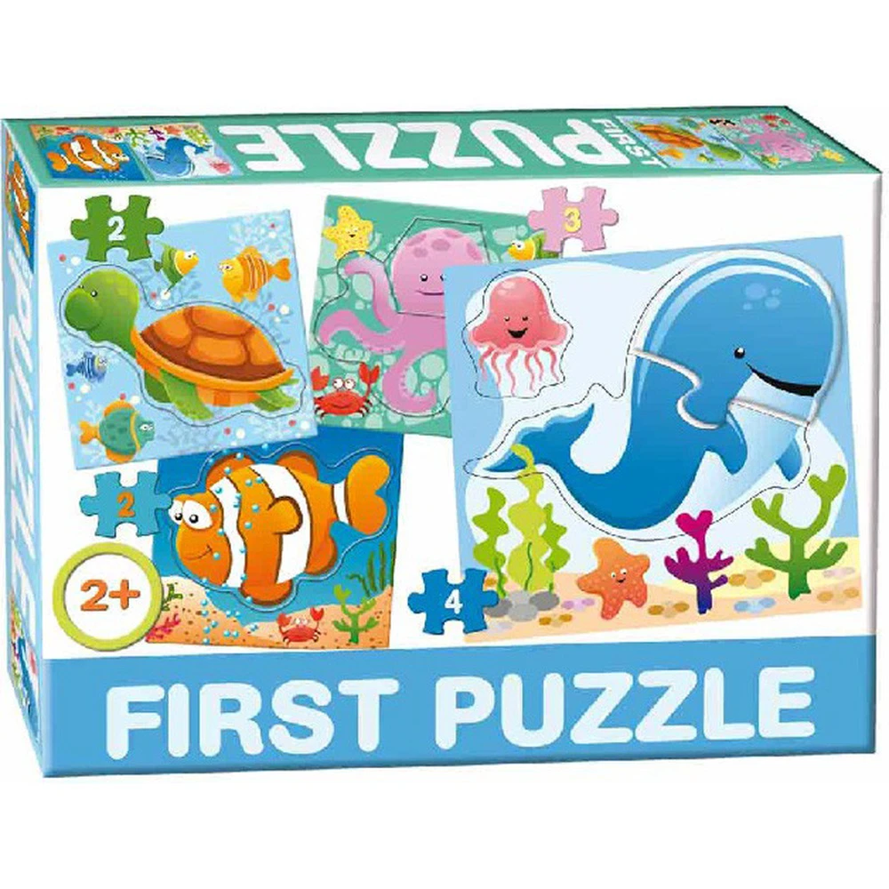 DOHÁNY TOYS Puzzle game 2 3 4 pieces First puzzle Az ocean állatvilága