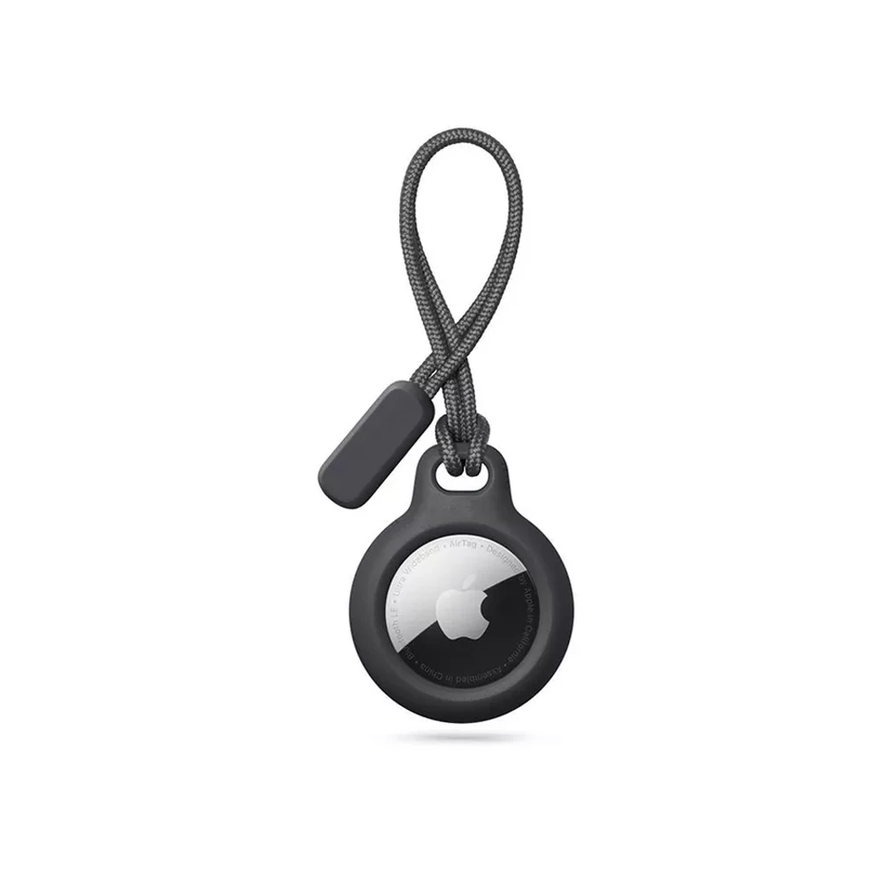 HAFFNER Rough Chain Silicon protection case and key ring Apple AirTag nyomkövetőhöz black OEM