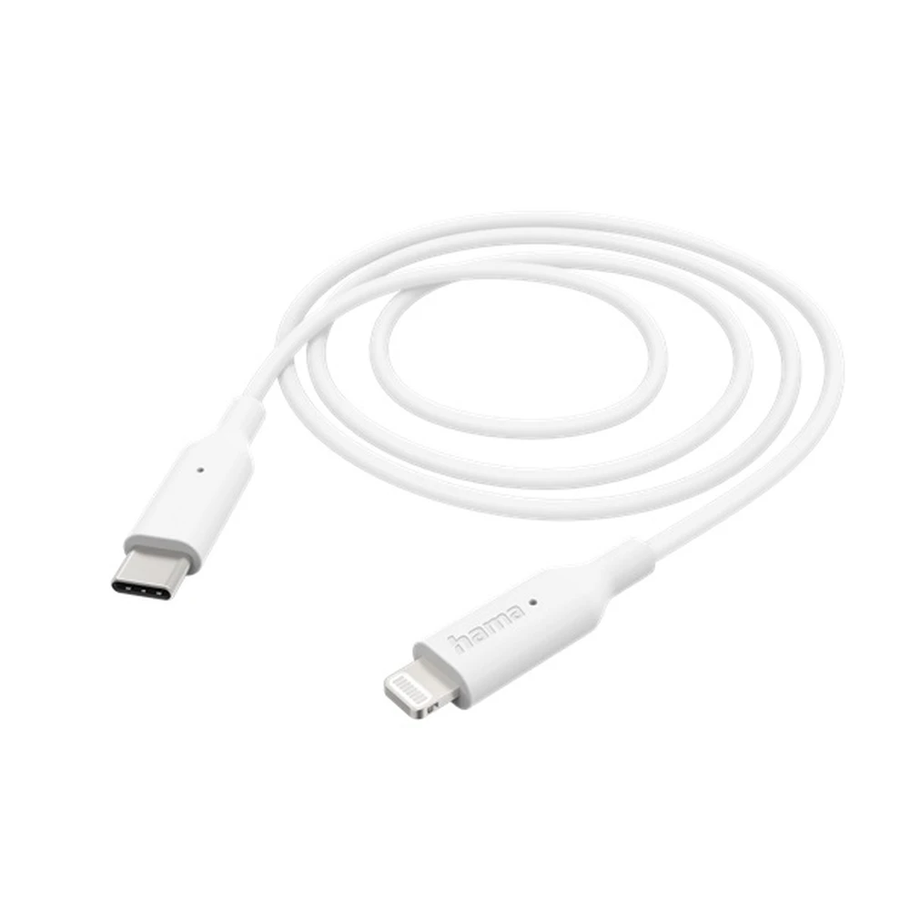 HAMA USB 2.0 Type C Lightning Töltő/adat White 1m 201598