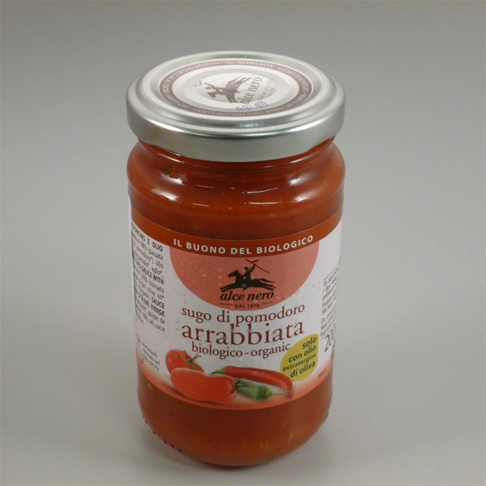 ALCE NERO Bio paradicsomszósz arrabbiata 200 g