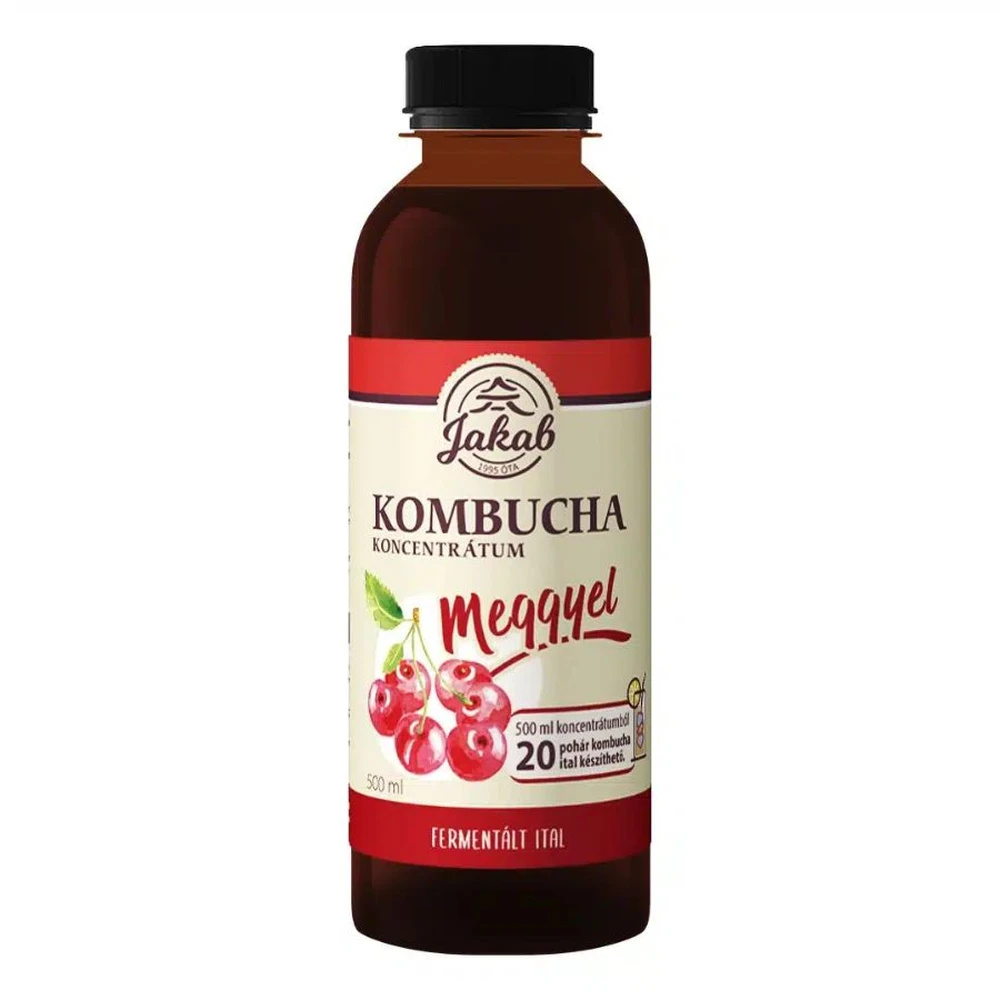 JAKAB Kombucha tea koncentrátum meggyel 500 ml