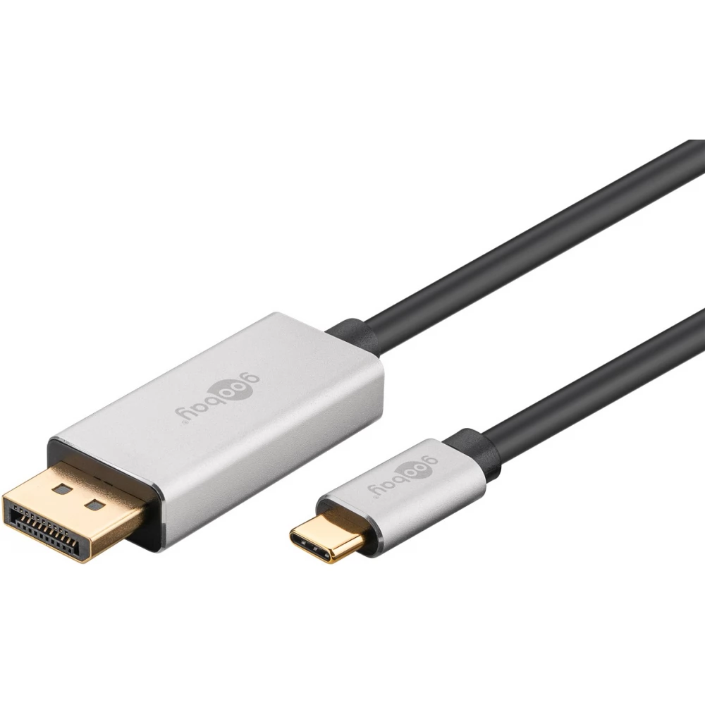 GOOBAY USB 3.0 Type C DisplayPort 1.4 Átalakító Fekete 2m 60176