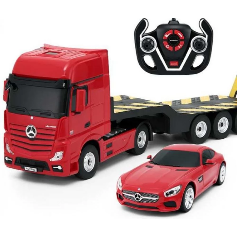 RASTAR Mercedes-Benz Actros remote trailer camion and AMG GT