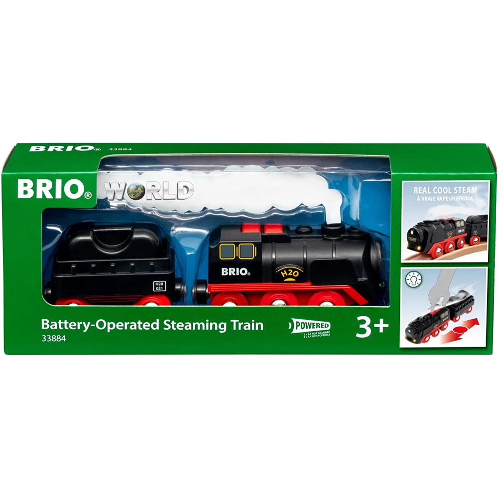 BRIO World battery steam-engine set élethű smoke affect