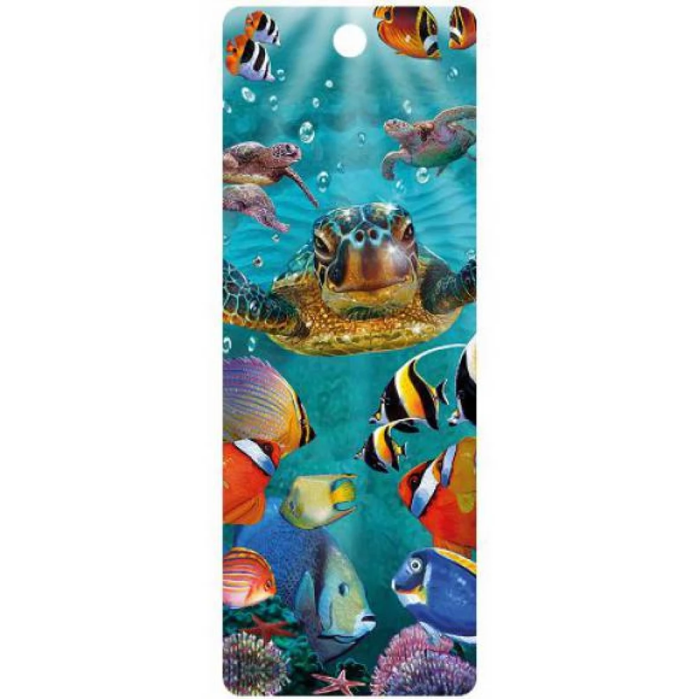3D bookmark - Turtle buborékokkal