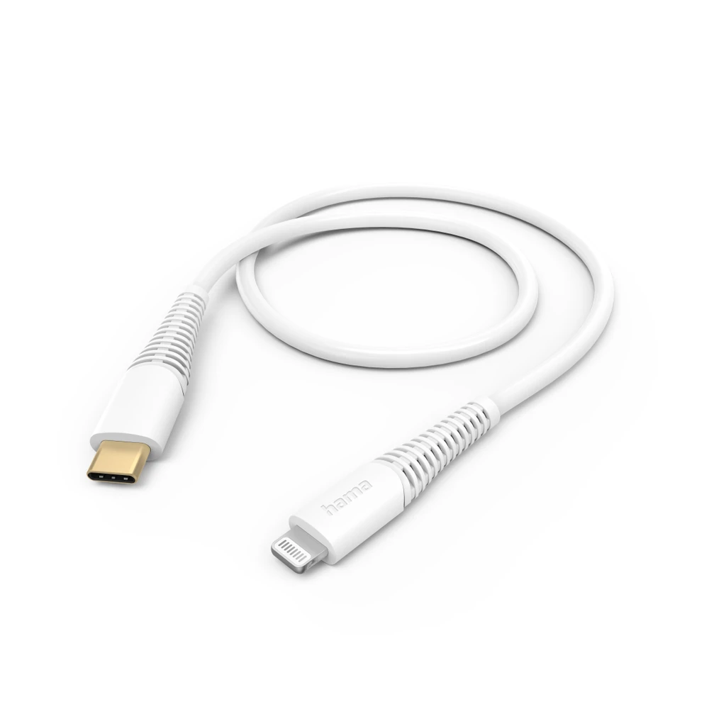 HAMA USB 2.0 Type C Lightning Töltő/adat Fehér 1.5m 201603