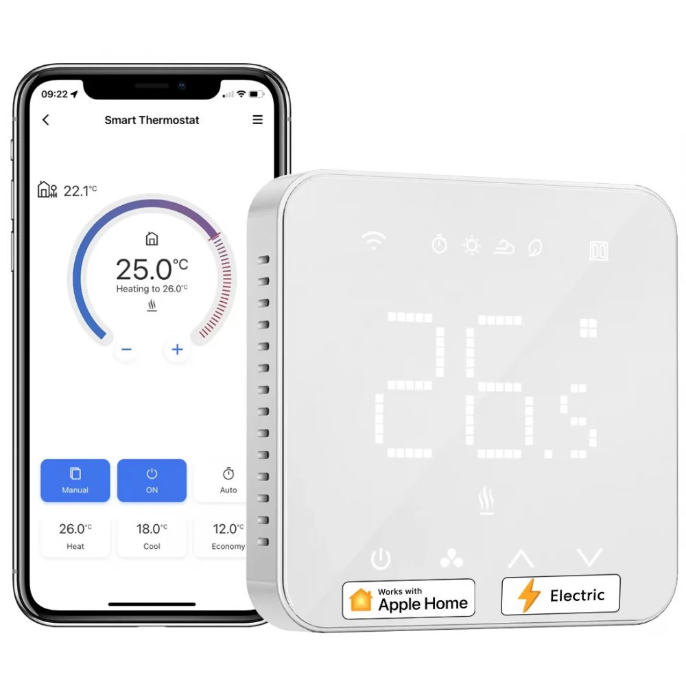MEROSS MTS200HK(EU) Intelligent Wi-Fi thermostat electric padlófűtési system white
