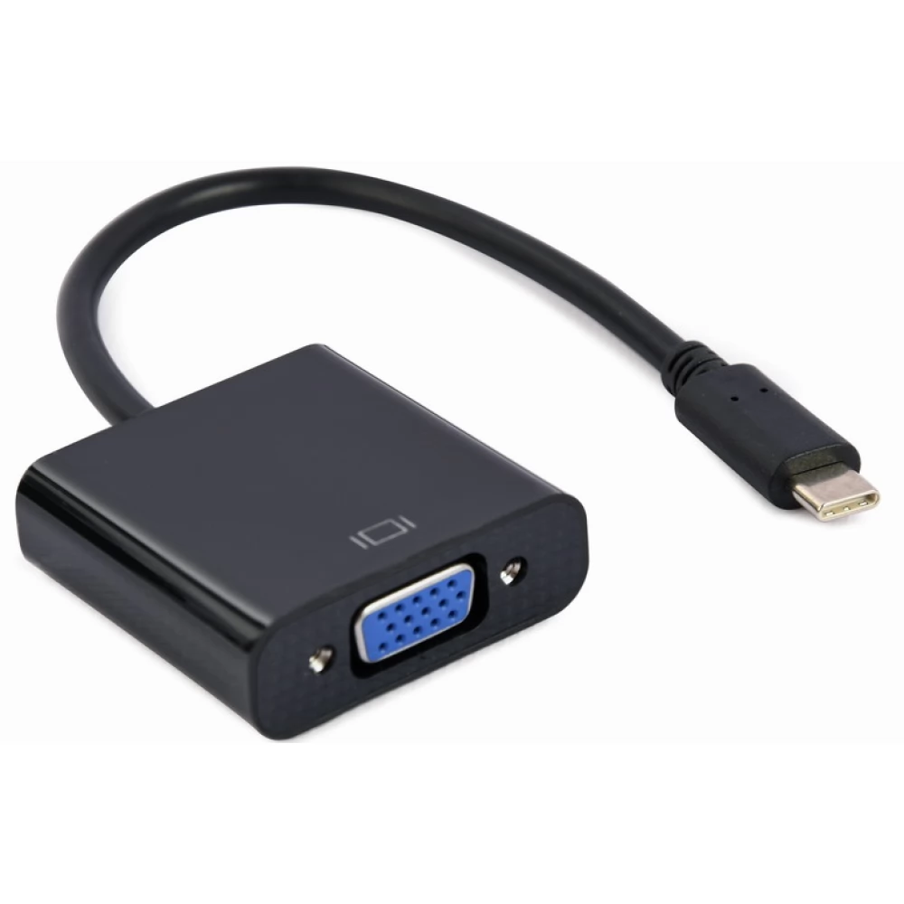 GEMBIRD USB 3.0 Type C VGA/D-Sub Transformator Schwarz 15cm A-CM-VGAF-01