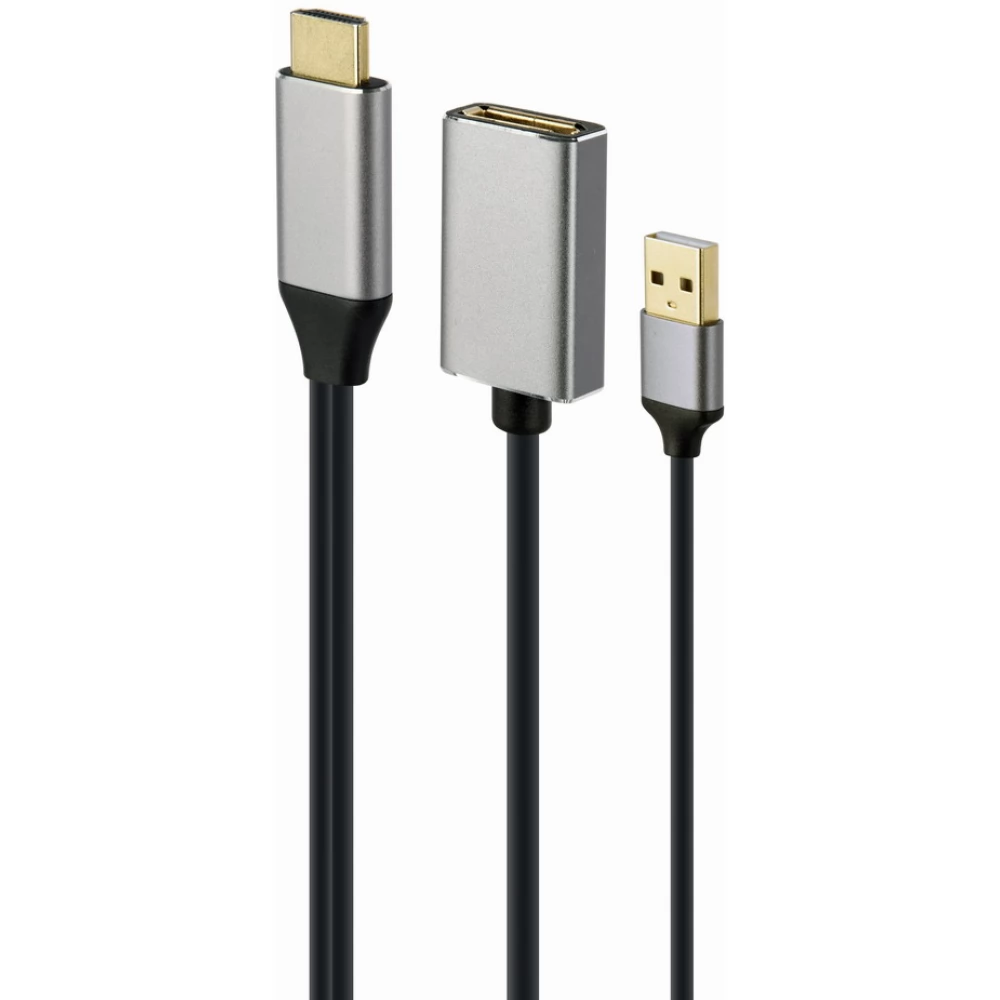 GEMBIRD HDMI DisplayPort Transformator Schwarz 10cm A-HDMIM-DPF-02