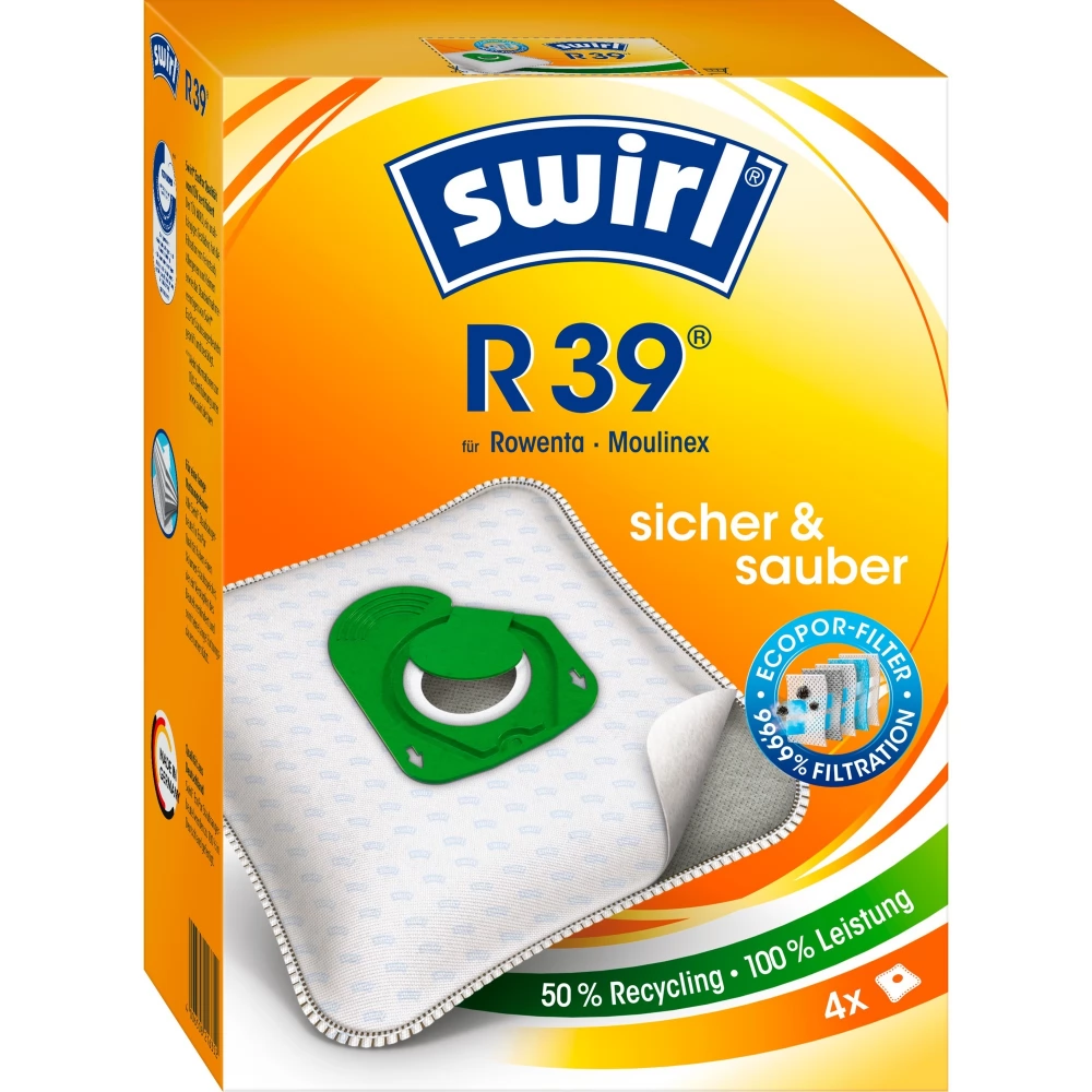 SWIRL 216352 R39 Eco Dust bag 4 pcs + 1 pcs filter white