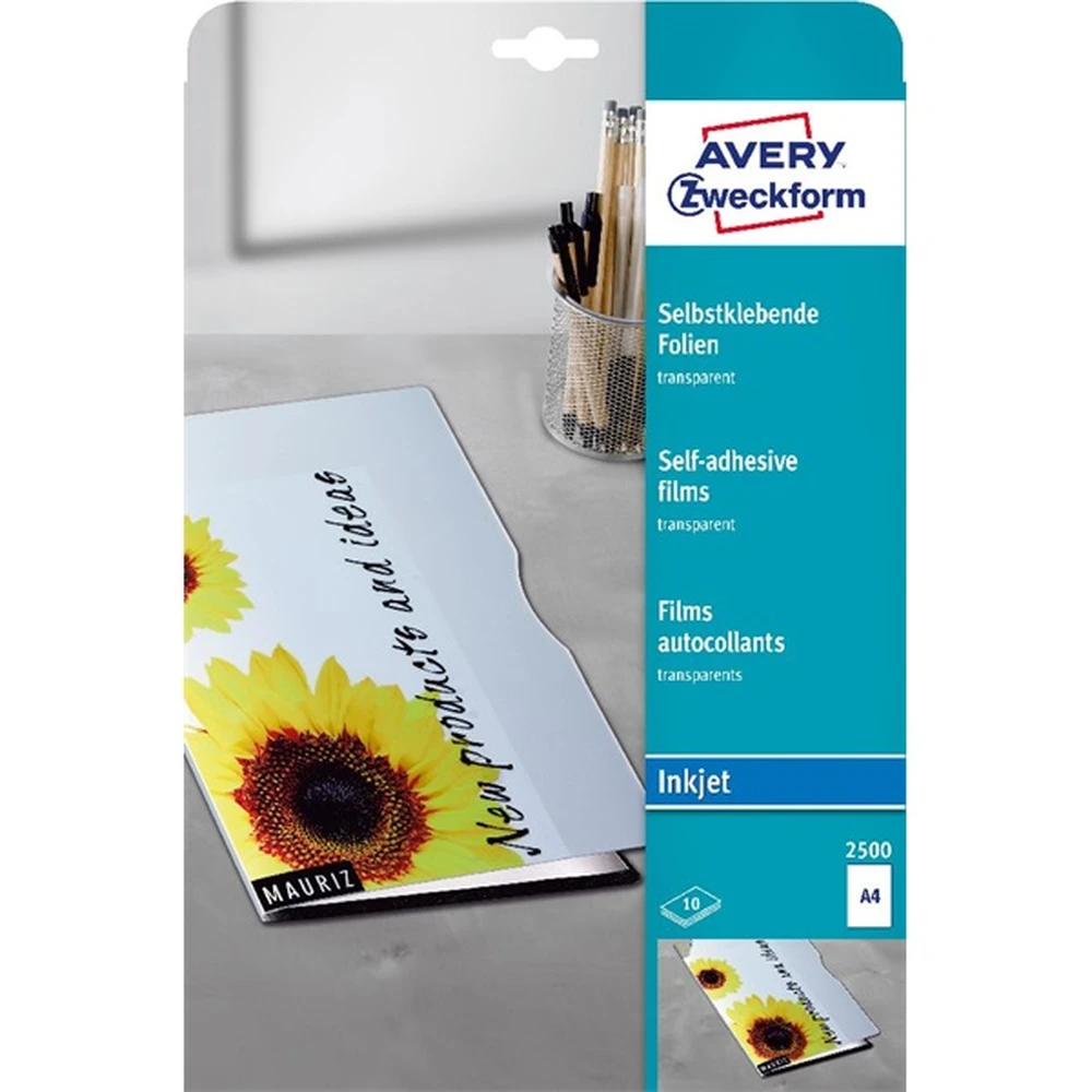 AVERY 2500 ink jet printer self-adhesive foil A4 10 pcs