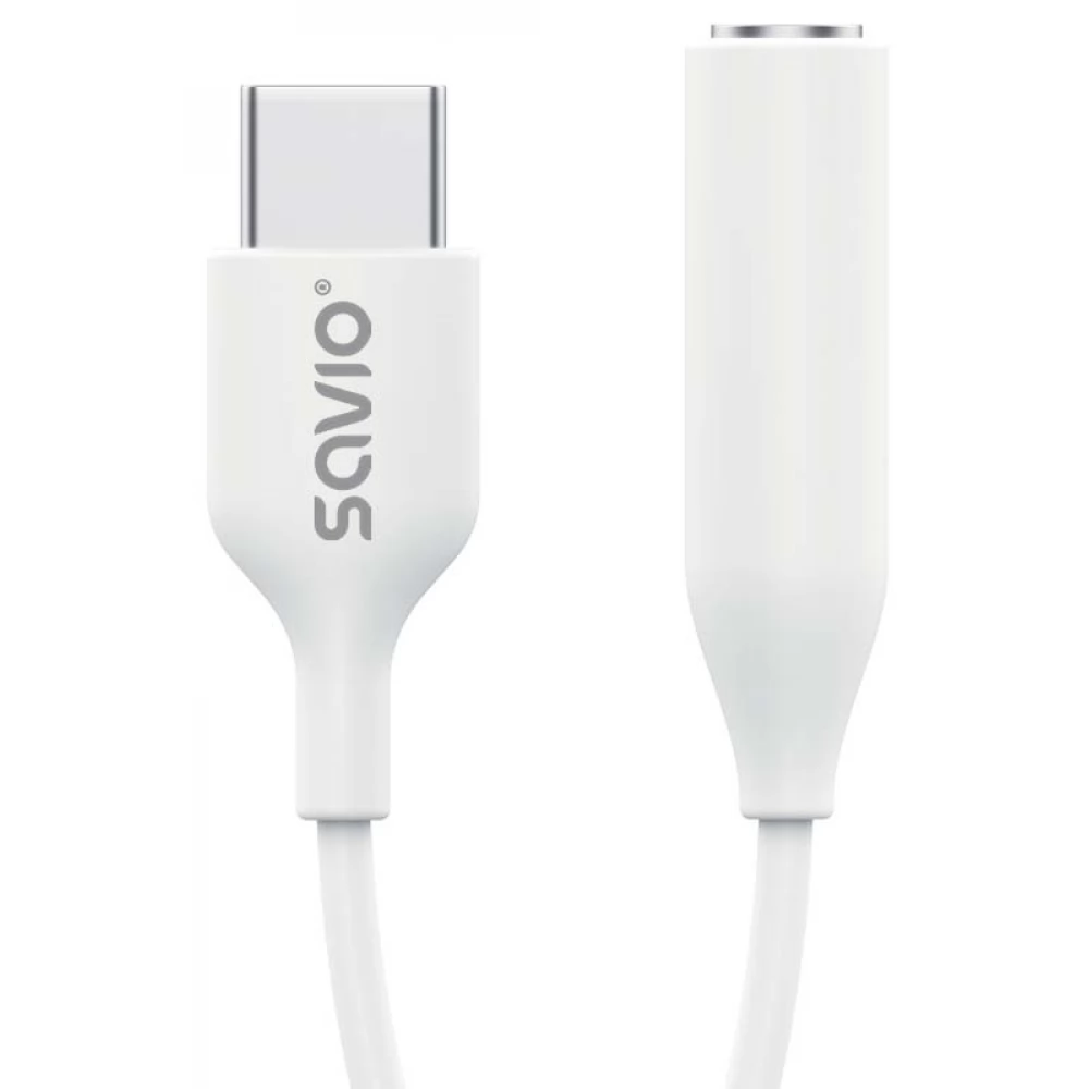 SAVIO USB 3.0 Type C Jack Converter White 11cm AK-52