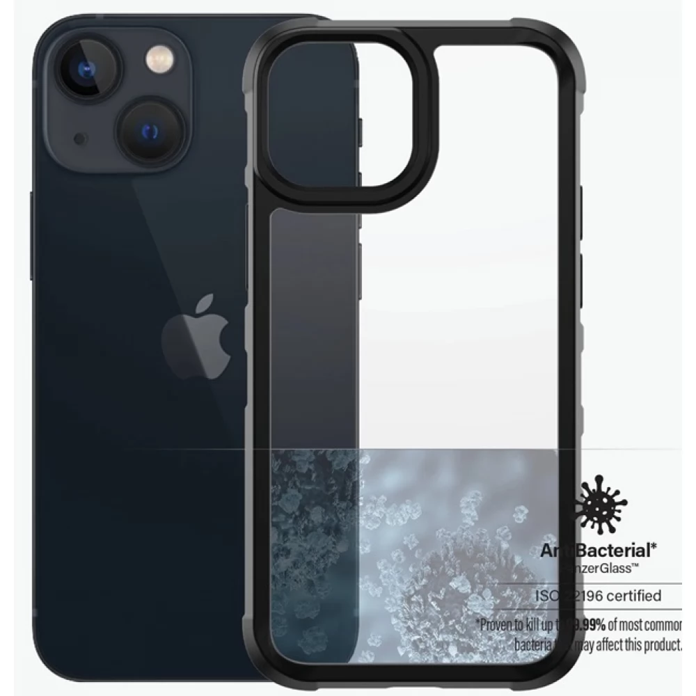 PANZERGLASS SilverBullet Antibacterial stražnje korice iPhone 13 Pro Prozirna crna