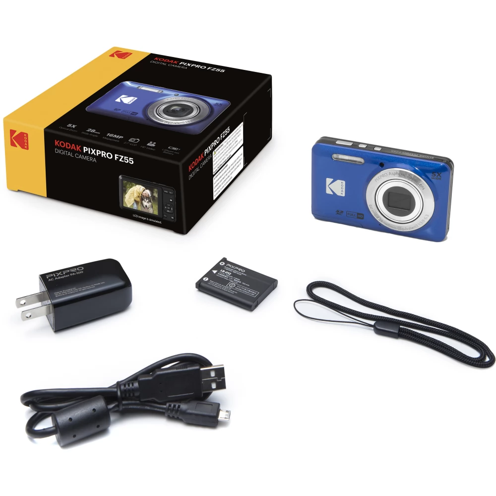 KODAK Pixpro FZ55 compact digital camera blue - iPoncomp.com