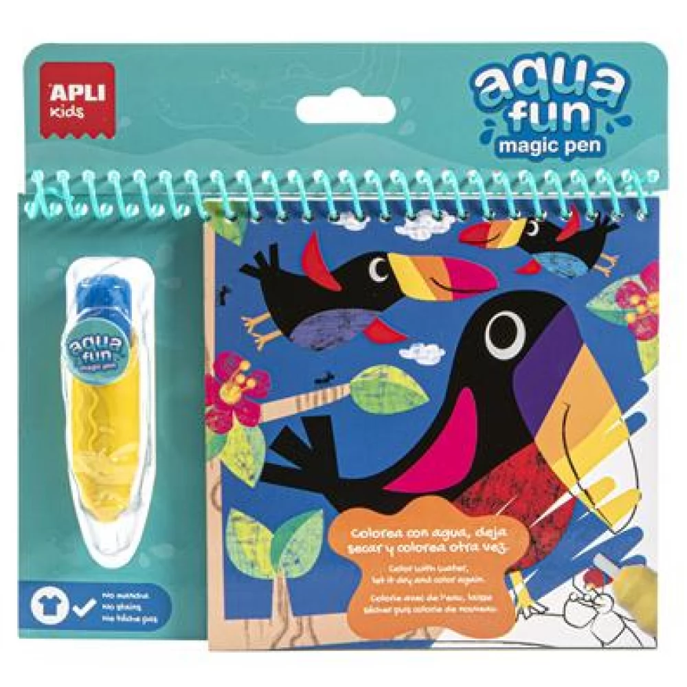 APLI Kids Aqua Fun színezőfüzet vízbázisú jungle