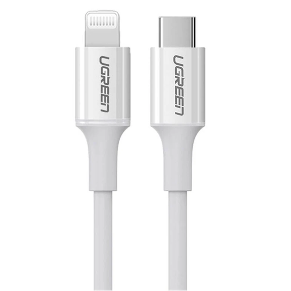 UGREEN USB 2.0 Type C Lightning Töltő/adat Fehér 1.5m 6957303867486