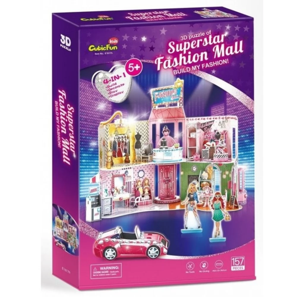 CUBICFUN 3D puzzle játék 160 darabos Szupersztár divatközpont