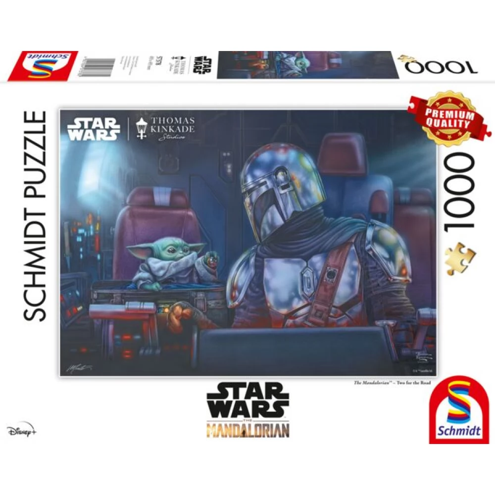 SCHMIDTSPIELE Puzzle játék 1000 darabos Thomas Kinkade Studios: Star Wars The Mandalorian - Two for the Road