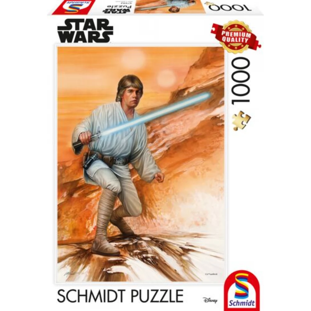 SCHMIDTSPIELE Puzzle játék 1000 darabos Monte Moore: Star Wars - Fearless/Luke Skywalker