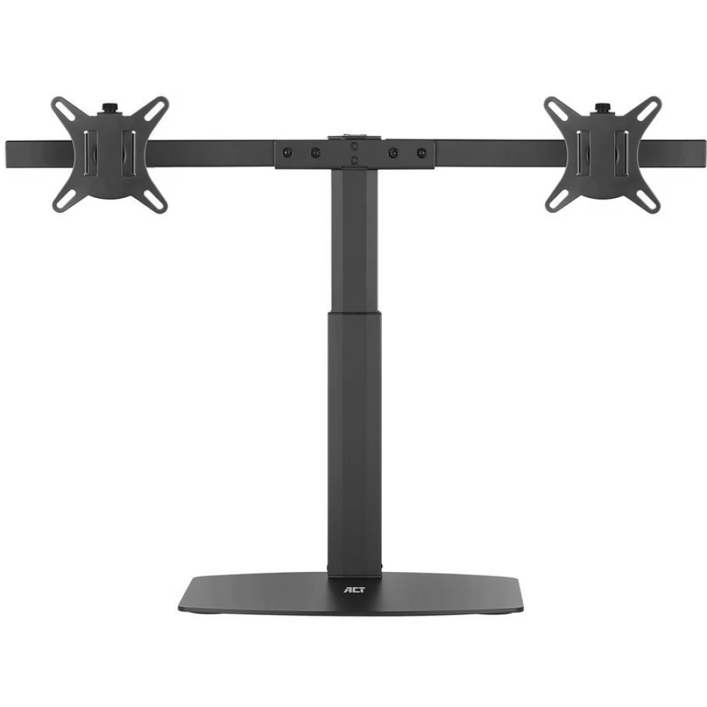 ACT CONNECTIVITY AC8332 Free Standing Gas Spring Dual Monitor Arm Office Crossbar 10-27" schwarz