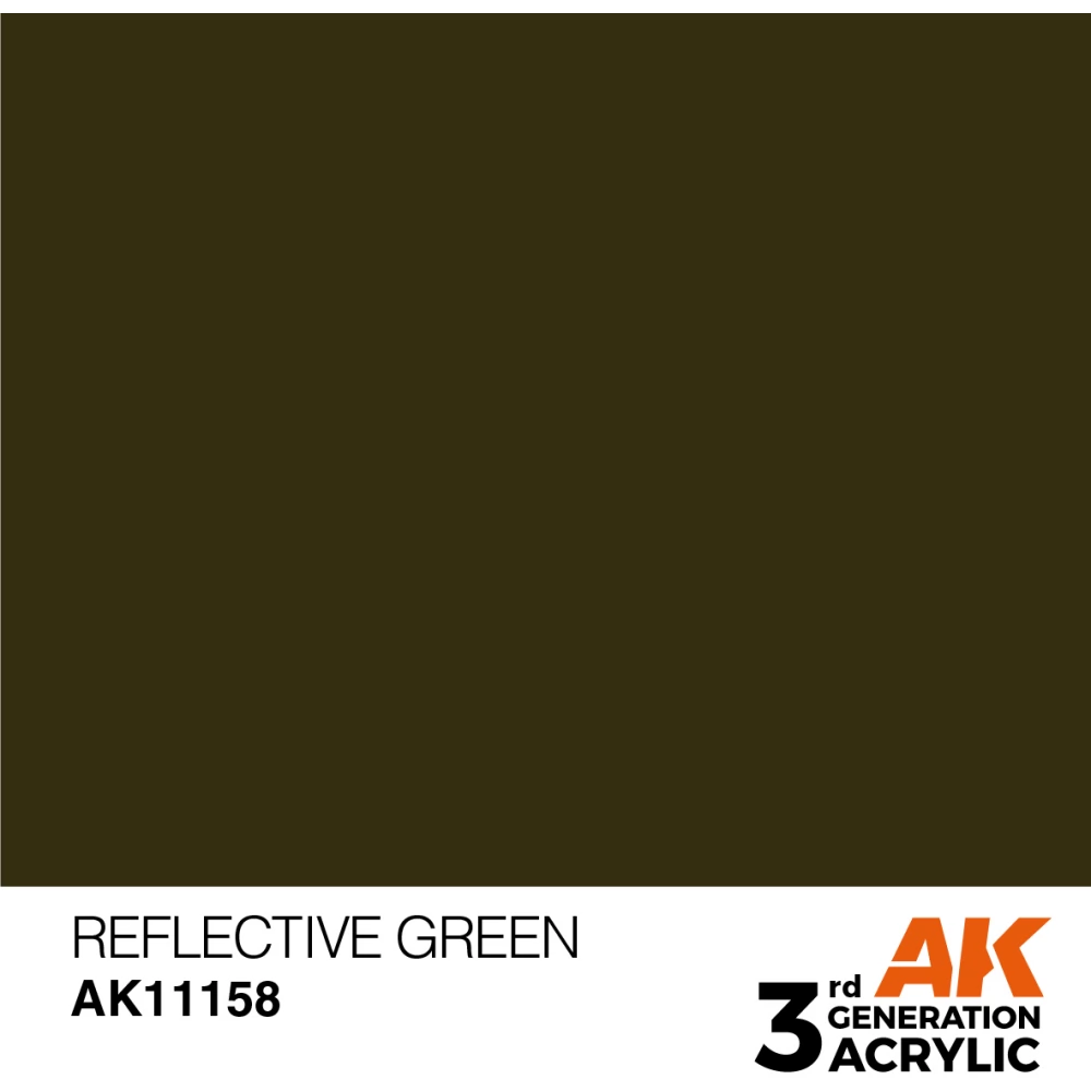 AK INTERACTIVE Acrylic Modelling Colors - Reflective Green dark green acrylic paint 17ml