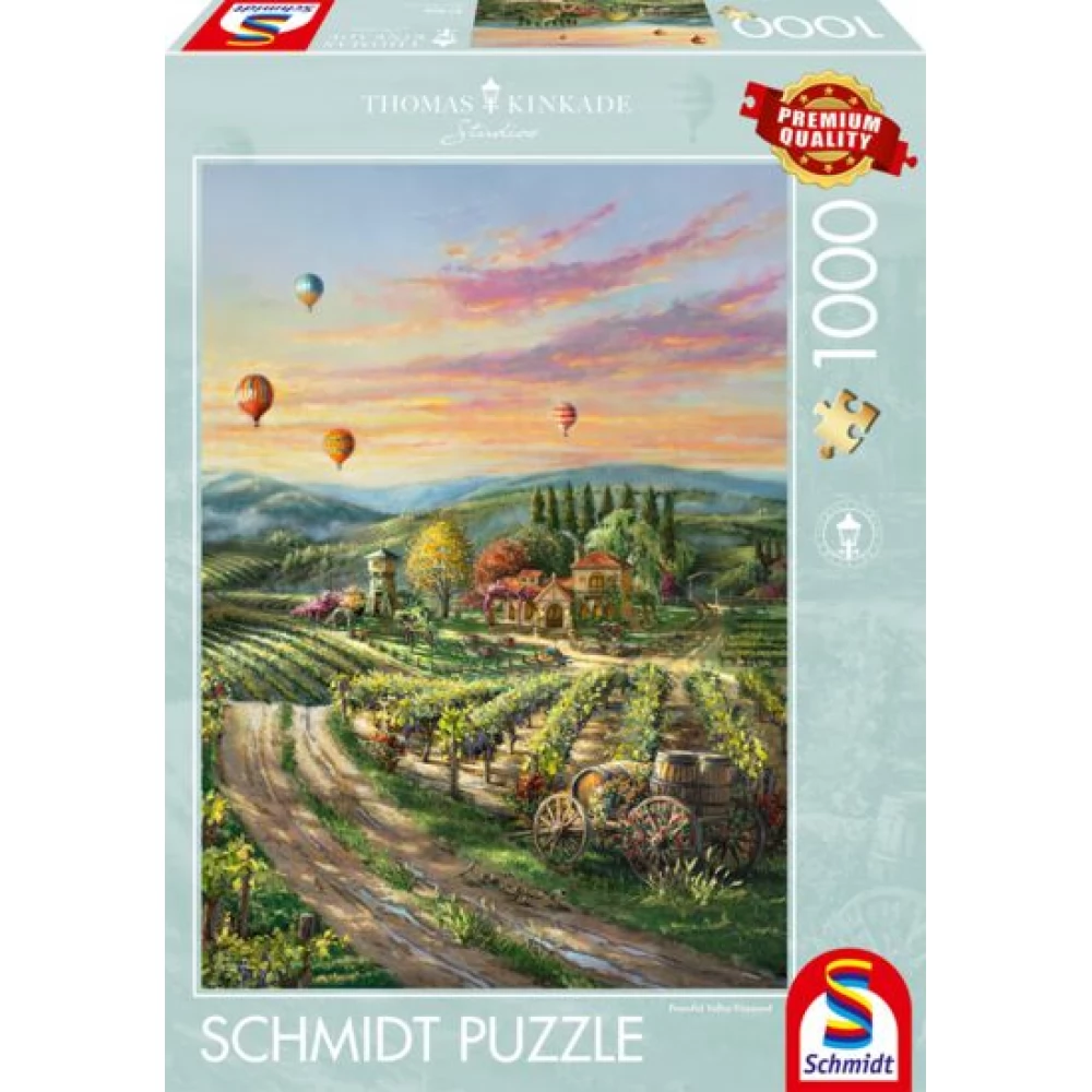 SCHMIDTSPIELE Puzzle játék 1000 darabos Thomas Kinkade Peaceful Valley Vineyard