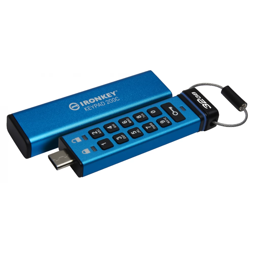 KINGSTON IronKey Keypad 200 32GB USB 3.0 Type C Kék
